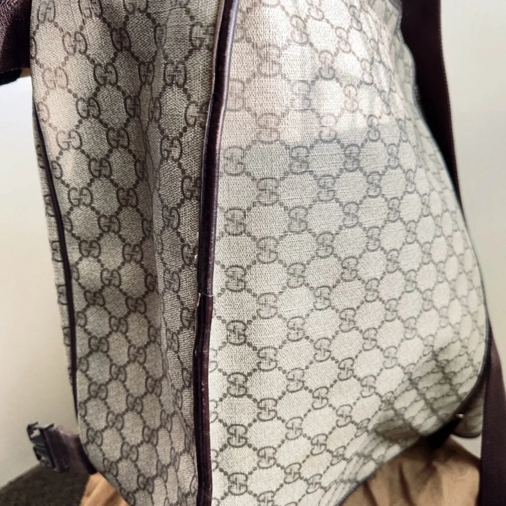 Gucci Imprime Shoulder Cross Bag GG PVC leather brown beige